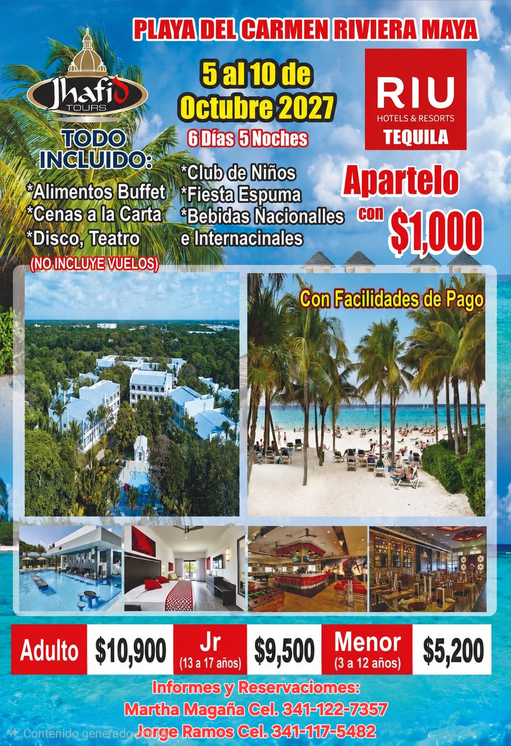 Riu Tequila Playa del Carmen 2027 — Playa del Carmen, Qro.